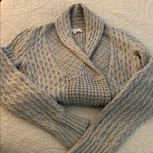 Madewell Gray Cable Knit Cardigan